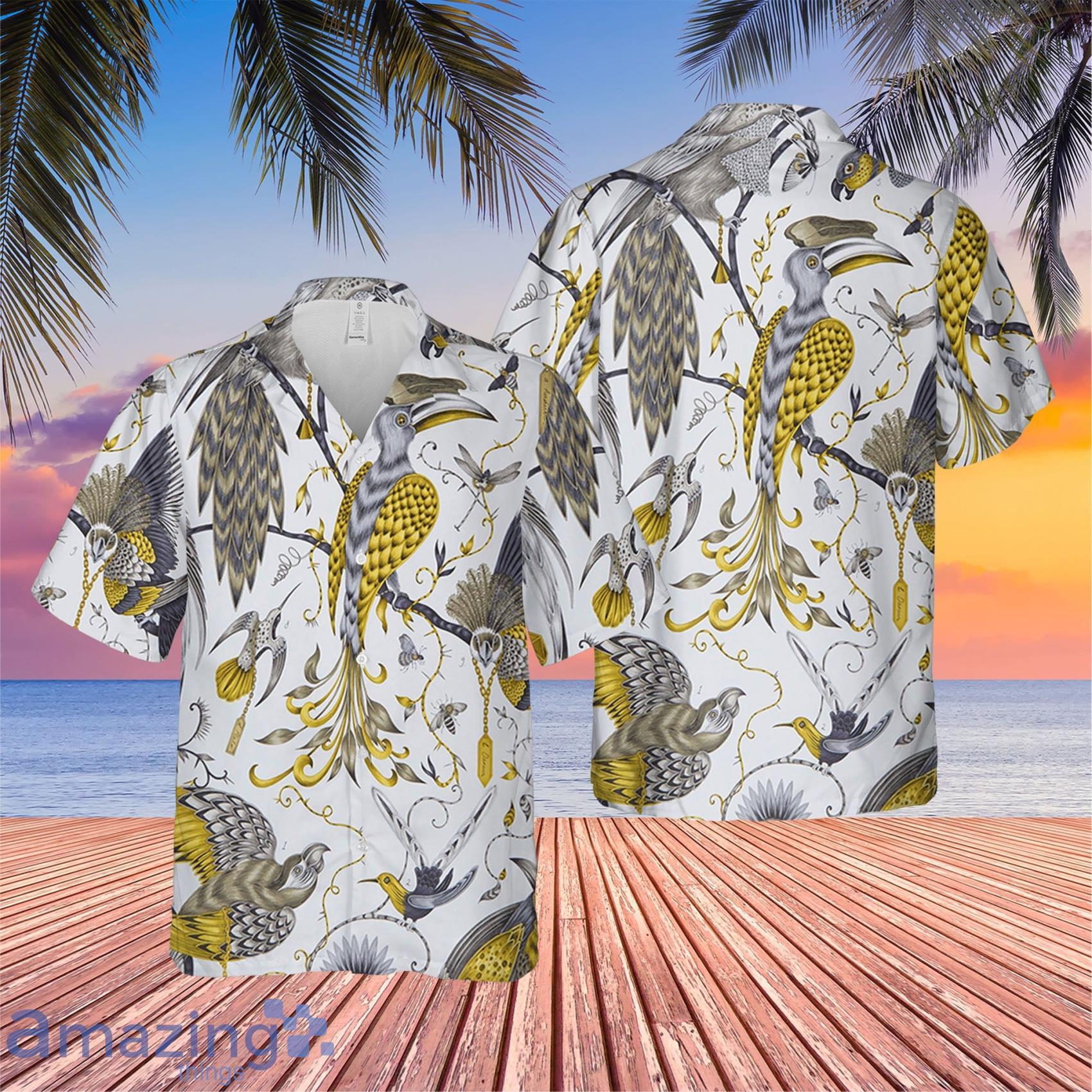 Men Beach Shirt Men Hawaiian Shirt Men Tropical Print One 