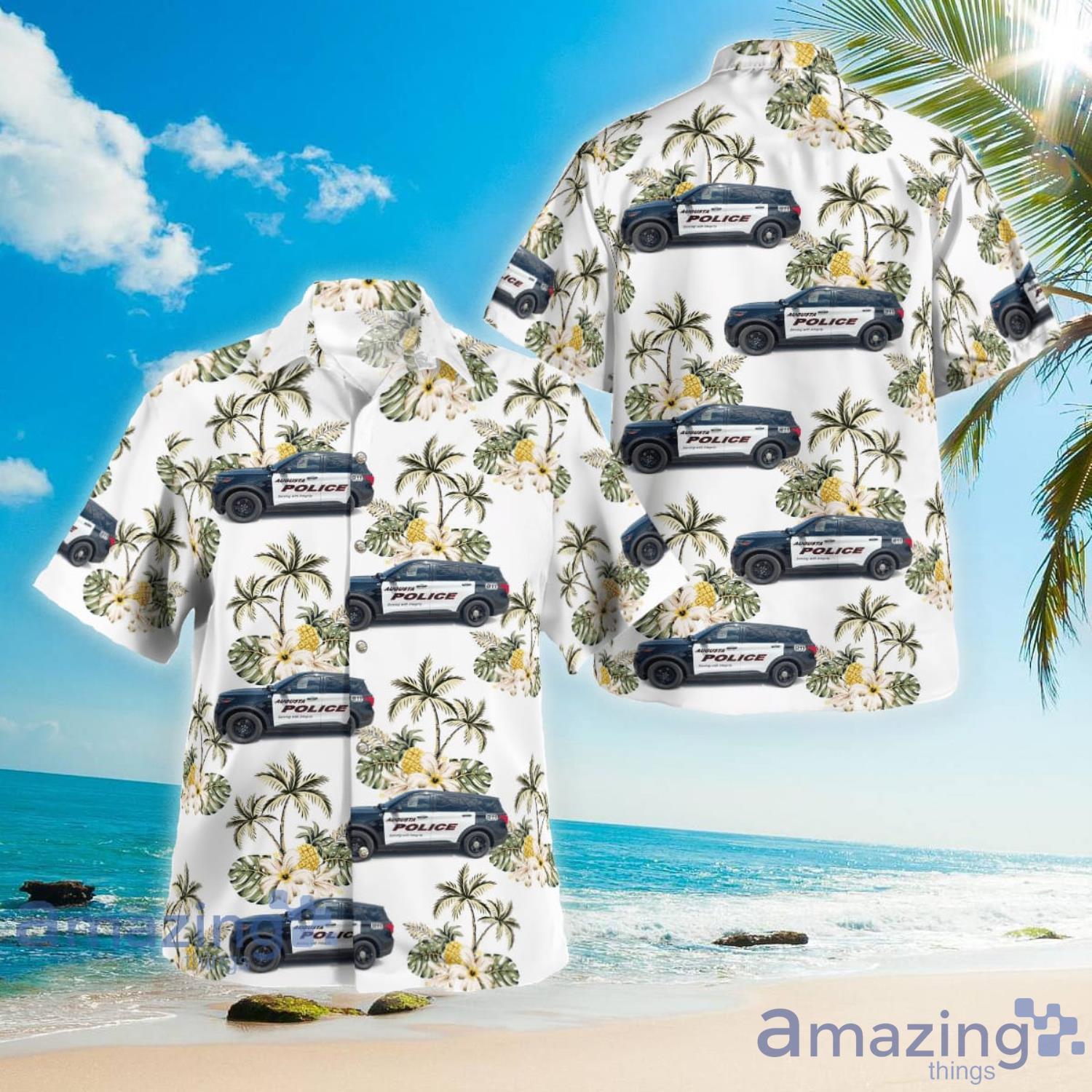 Augusta KS Augusta Department of Public Safety White Hawaiian Shirt Aloha Summer Gift For Men And Women Product Photo 1