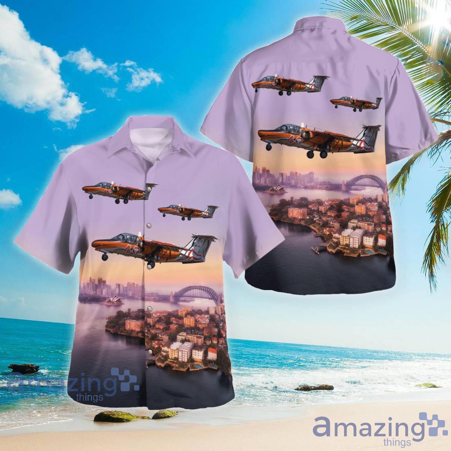 Austrian Air Force Österreichische Luftstreitkräfte Saab 105 jet trainer aircraft Hawaiian Shirt Aloha Summer Gift For Men And Women Product Photo 1