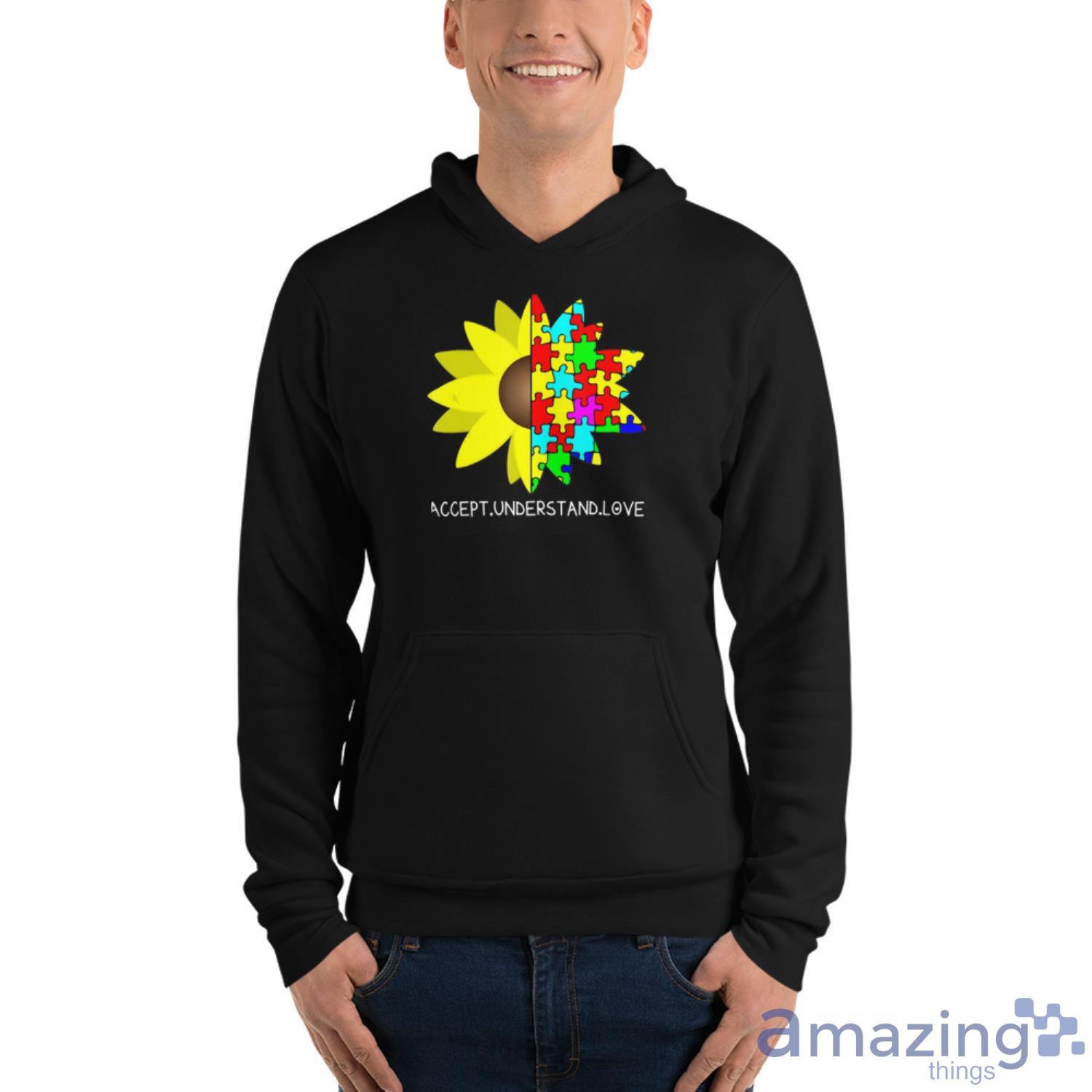 Autism Awareness Sunflower Accept Understand Love T Shirt image Autism Awareness Sunflower Accept Understand Love T Shirt - Unisex Fleece Pullover Hoodie