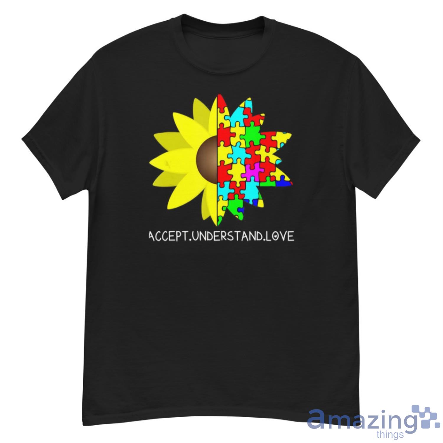 Autism Awareness Sunflower Accept Understand Love T Shirt - G500 Men’s Classic T-Shirt Autism Awareness Sunflower Accept Understand Love T Shirt - G500 Men’s Classic T-Shirt