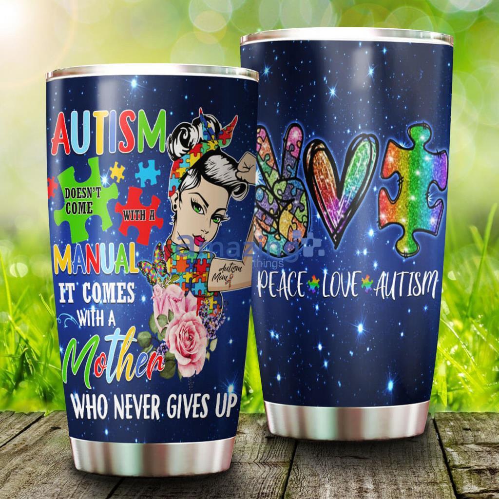 Autism Mom Stainless Steel Tumbler - Autism Mom Stainless Steel Tumbler