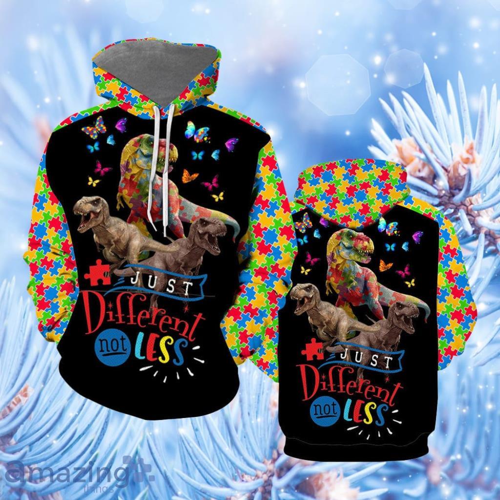 Autism Puzzle Dinosaur Just Different Not Less Hoodie 3D All Over Print - Autism Puzzle Dinosaur Just Different Not Less Hoodie Over Print  For Men & Women  TH1188