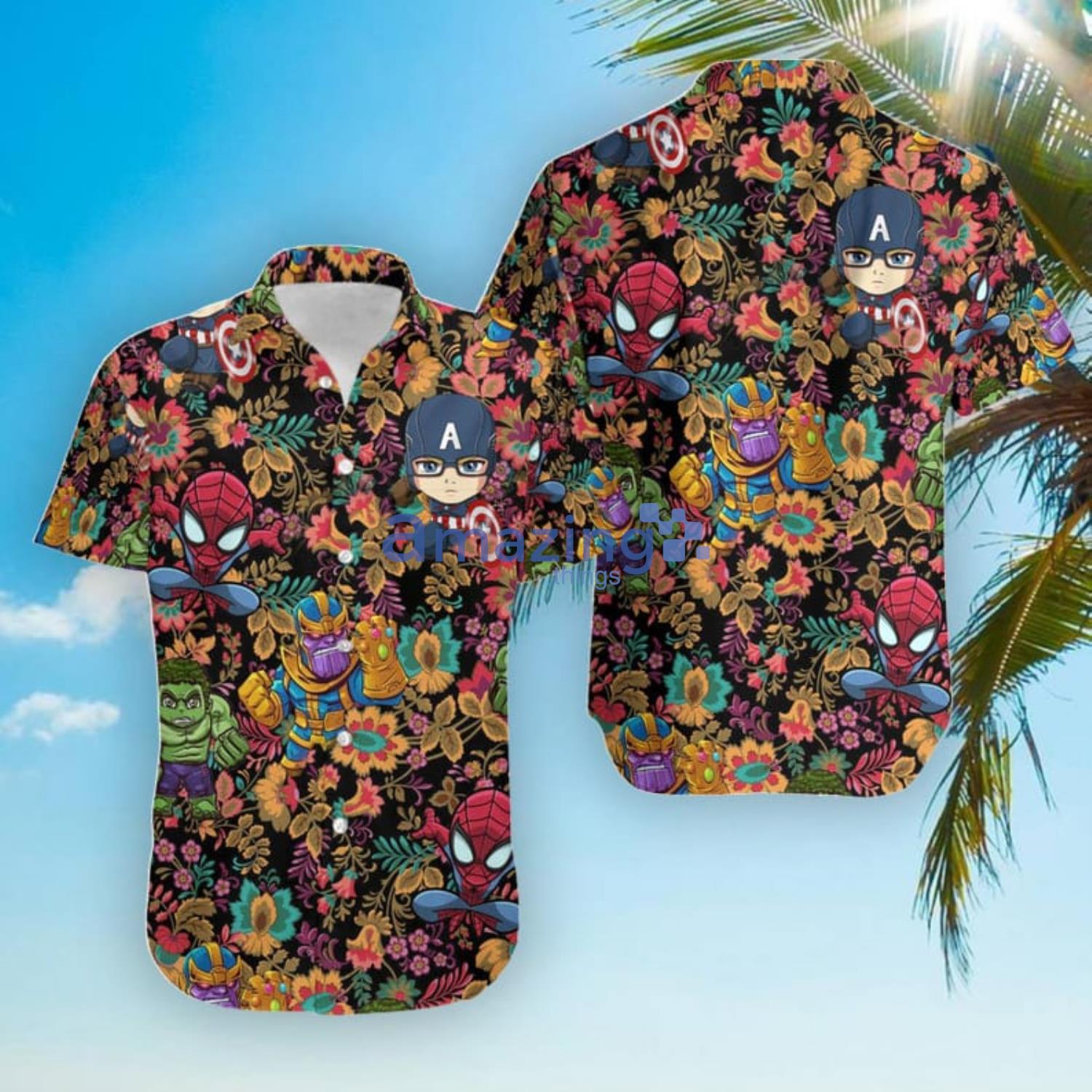 Avengers Thin Tumbler Captain America Hulk Spider Man Hawaiian Shirt For Men And Women Product Photo 1