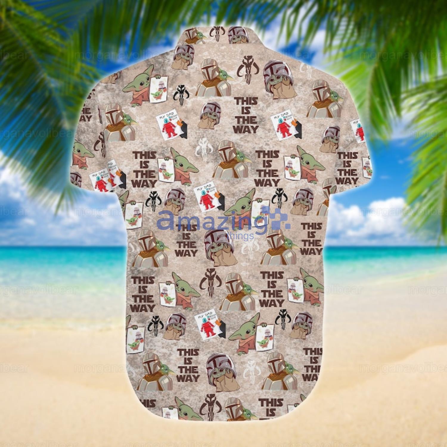 Baby Yoda All Over Print  Aloha Summer Hawaiian Shirt Product Photo 1
