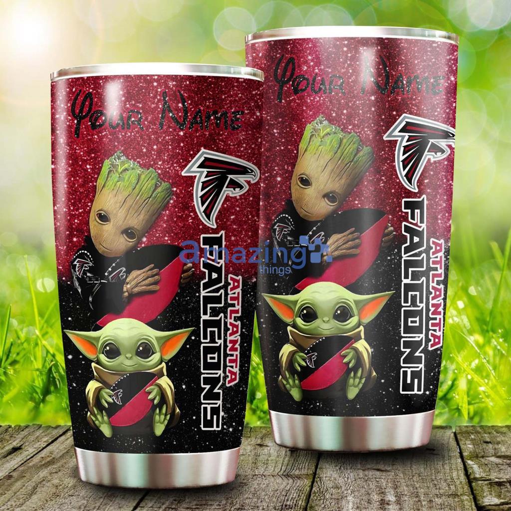 Baby Yoda Nfl Football Custom Name Tumbler - Baby Yoda Nfl Football Custom Name Tumbler