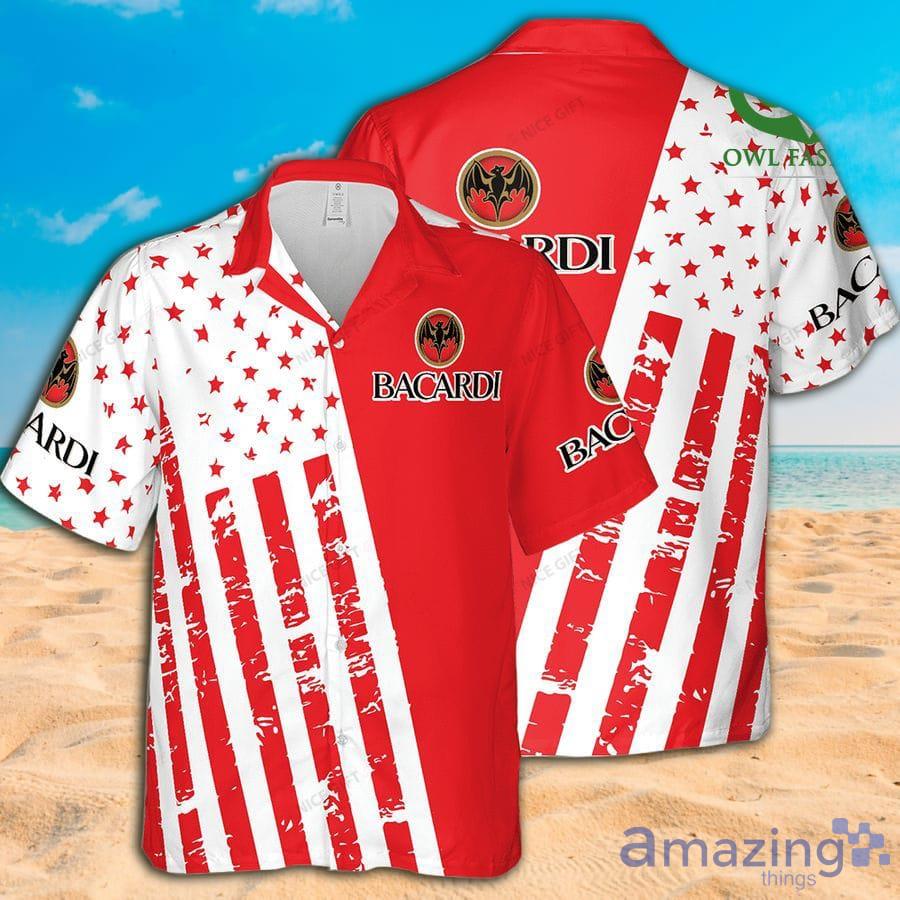 Bacardi Red American Flag Aloha Beach Hawaiian Shirt For Men And Women Product Photo 1
