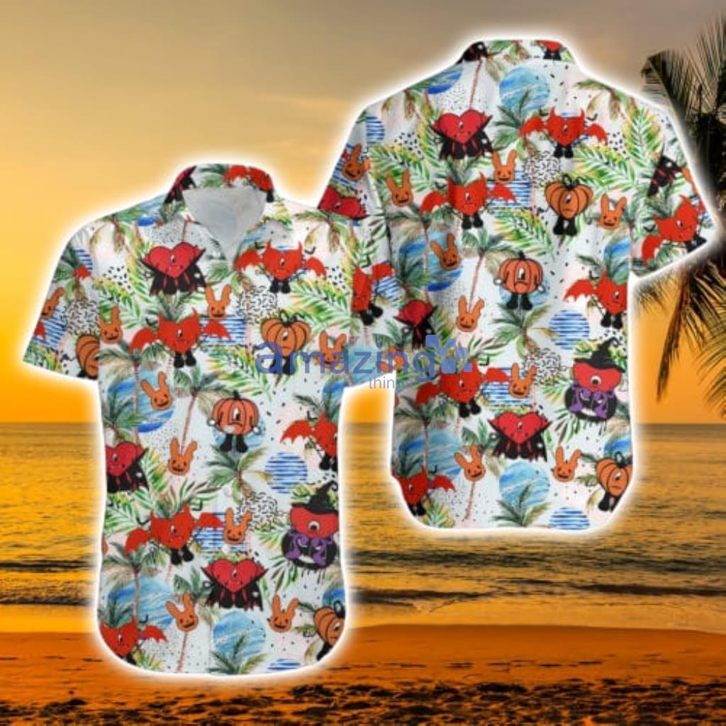 Bad Bunny Un Verano Sin Ti Vampire Pumpkin Halloween Hawaiian Shirt - Bad Bunny Un Verano Sin Ti Vampire Pumpkin Halloween Hawaiian Shirt - Home Decor, Personalized Gifts for Every Occasion