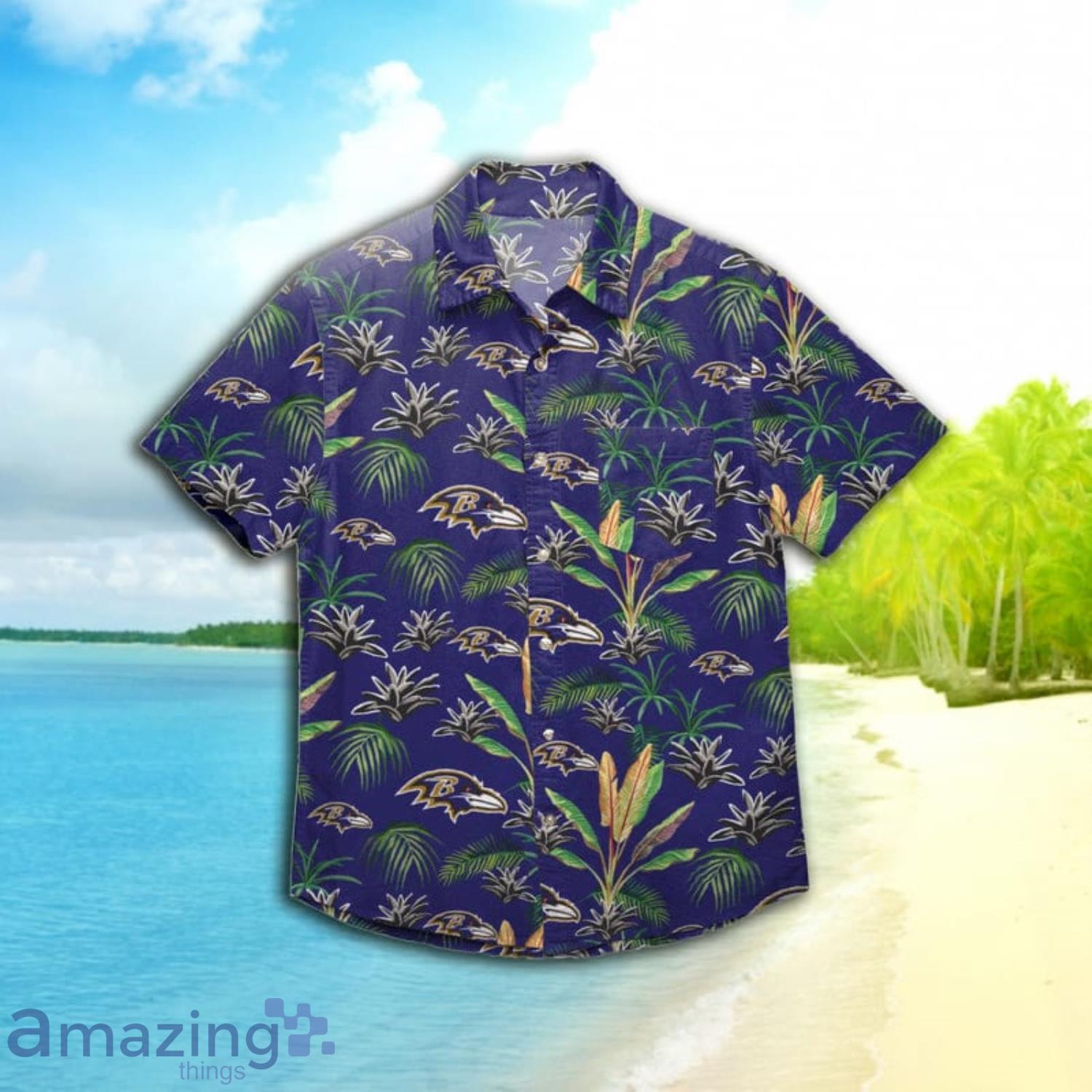 Baltimore Ravens Nfl Mens Victory Vacay Button Up Shirt