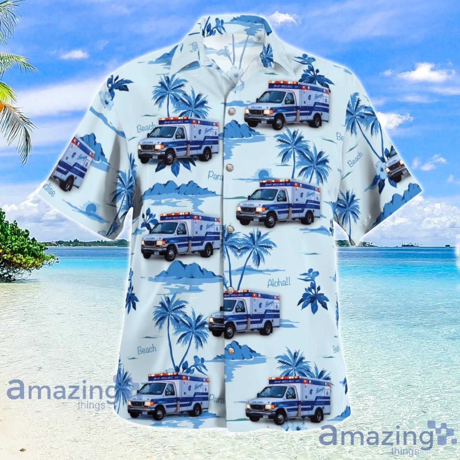 Bangs Ambulance Ithaca New York Hawaiian Shirt Aloha Summer Gift For Men And Women image Bangs Ambulance Ithaca New York Hawaiian Shirt Aloha Summer Gift For Men And Women Product Photo 2