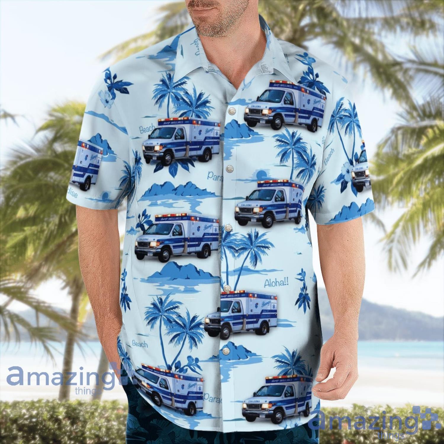 Bangs Ambulance Ithaca New York Hawaiian Shirt Aloha Summer Gift For Men And Women image Bangs Ambulance Ithaca New York Hawaiian Shirt Aloha Summer Gift For Men And Women Product Photo 3