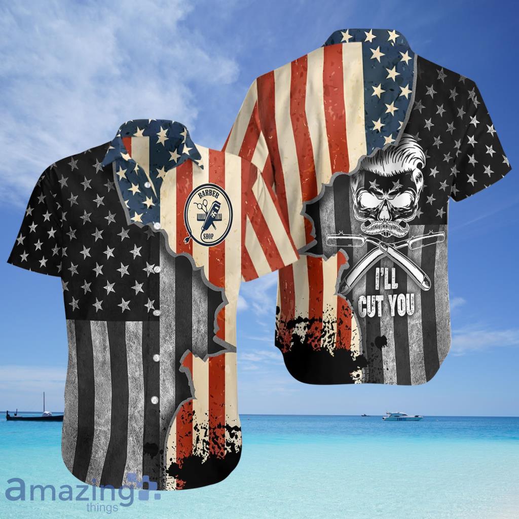 Barber American Flag Hawaiian Shirt - Barber American Flag Hawaiian Shirt