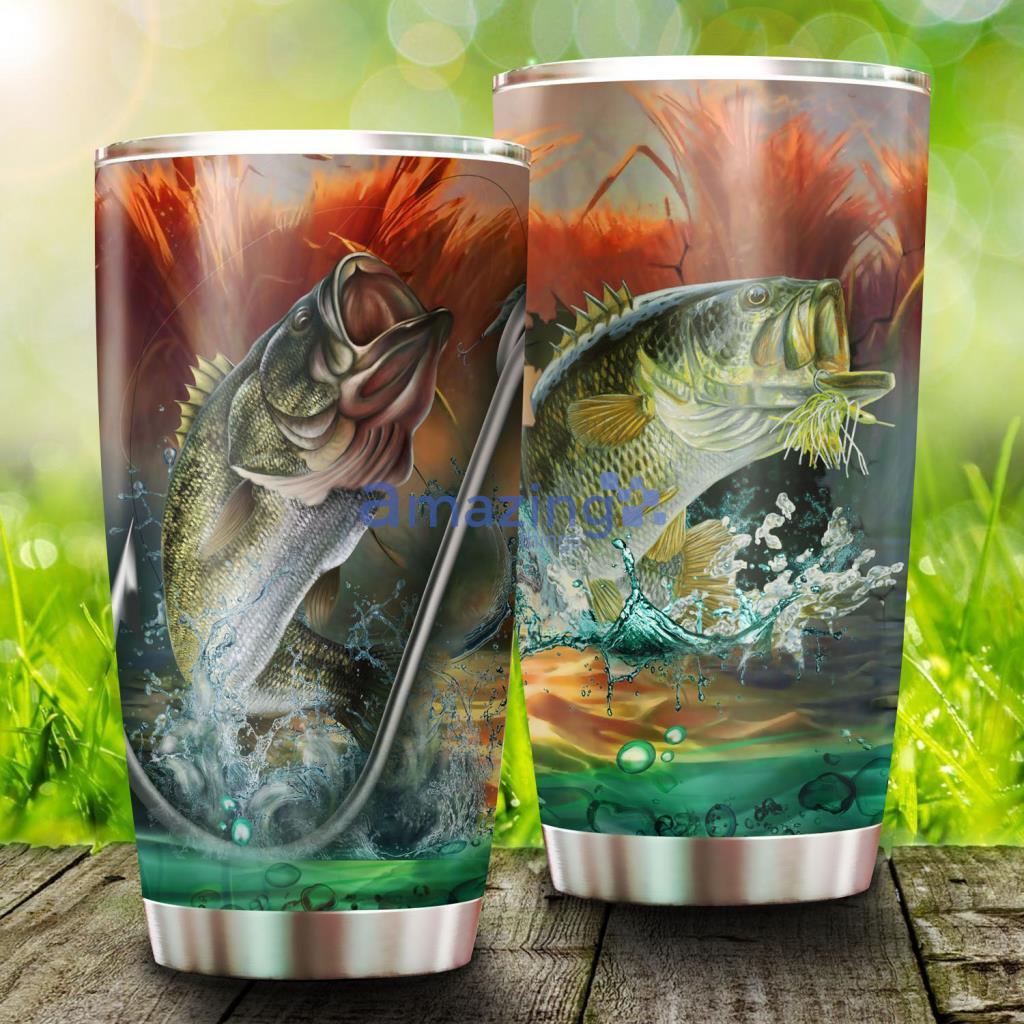 Bass Fishing Stainless Steel Tumbler - Bass Fishing Stainless Steel Tumbler