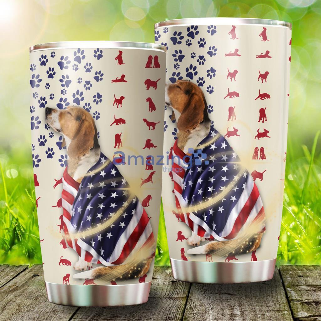 Beagle Dog Wrapped In Glory Stainless Steel Tumbler - Beagle Dog Wrapped In Glory Stainless Steel Tumbler