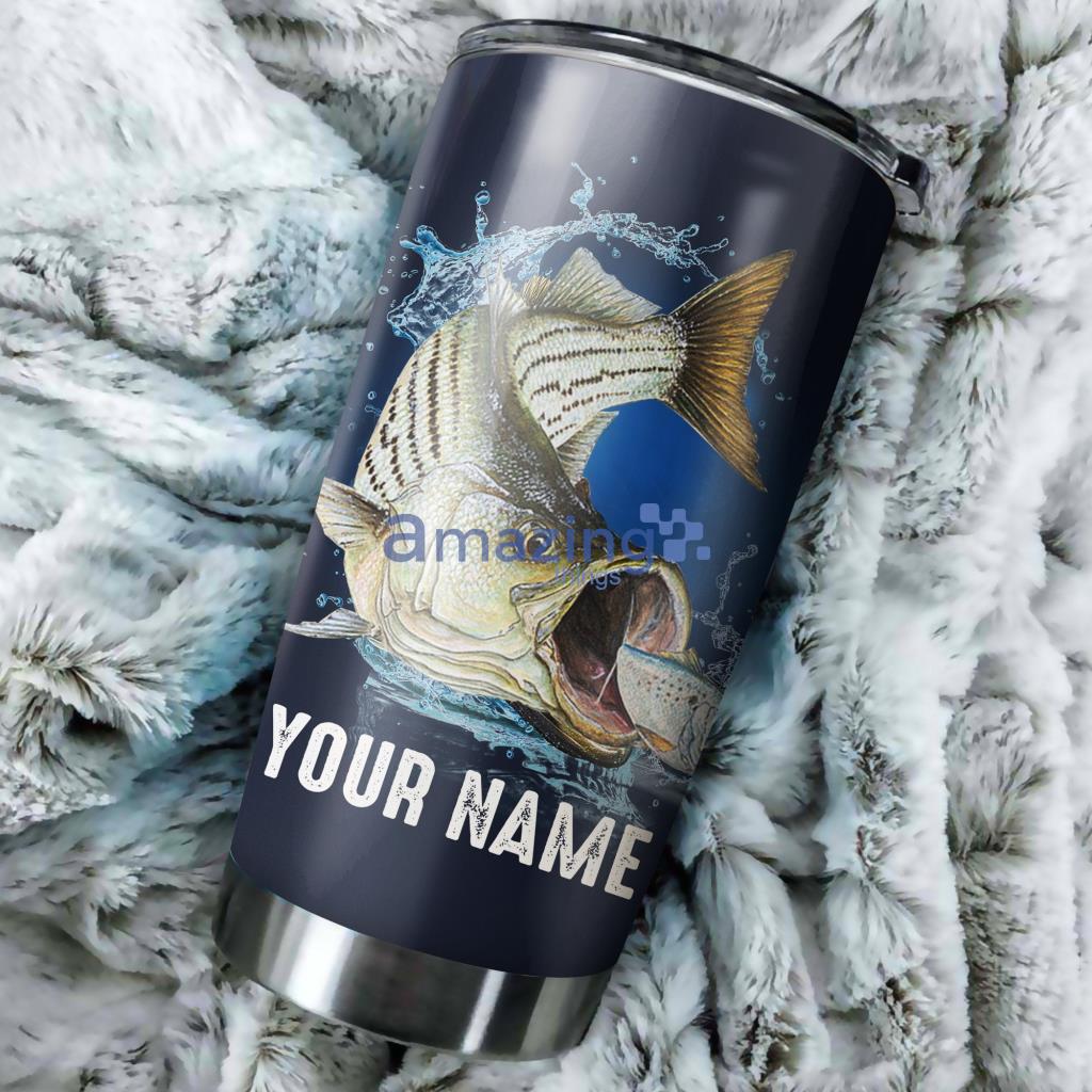 Beautiful Striped Bass Fishing Customize Name Tumbler - BeautifulStripedBassFishingCustomizeNameTumbler
