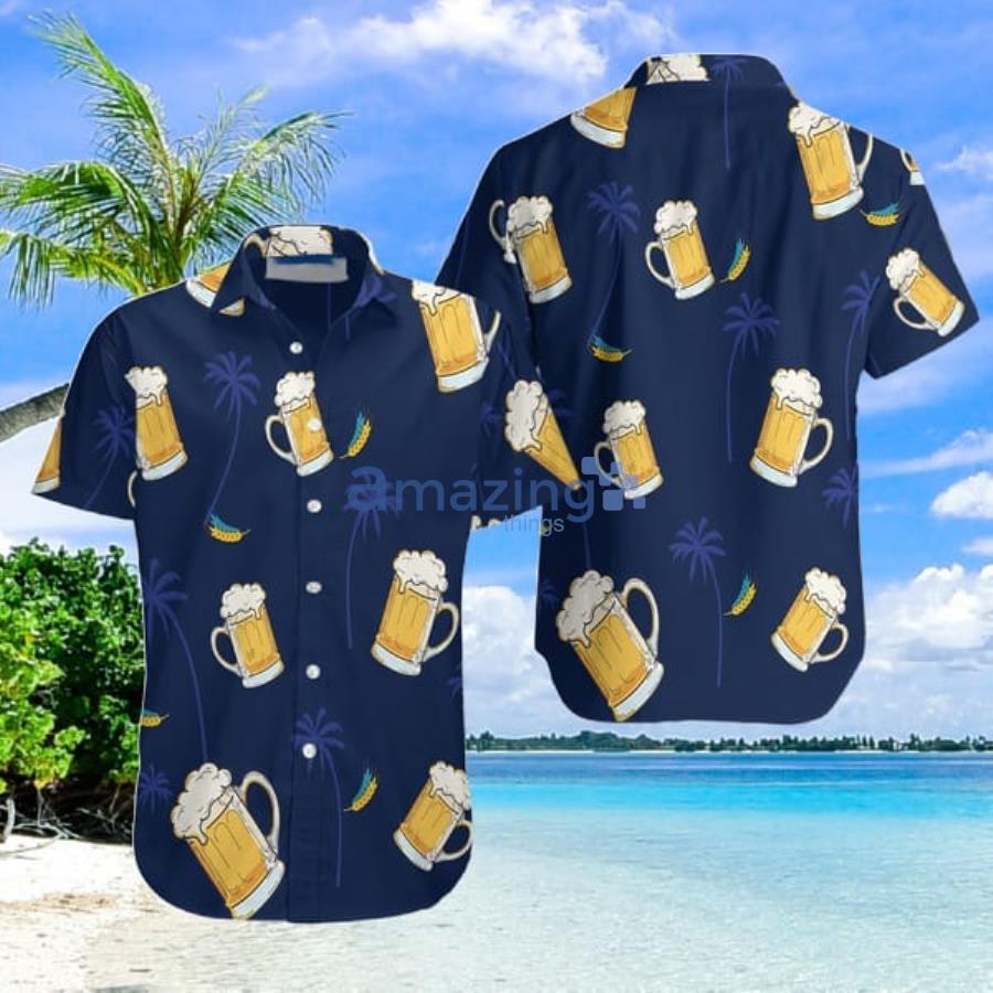 Beer Aloha Navy Hawaiian Shirt Men And Women Summer Gift Product Photo 1