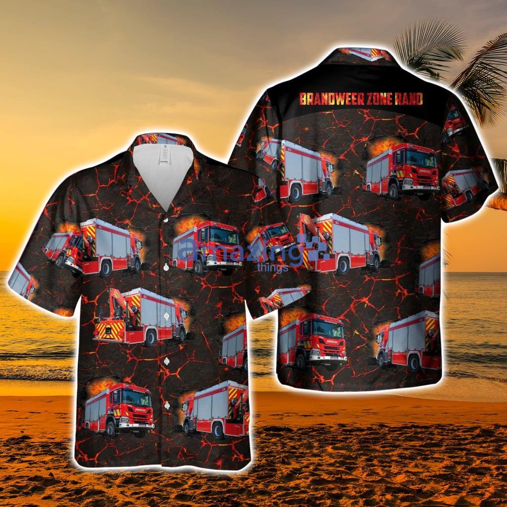 Belgium Brandweer Zone Rand Fire Truck Hawaiian Shirt - Belgium Brandweer Zone Rand Fire Truck Hawaiian Shirt
