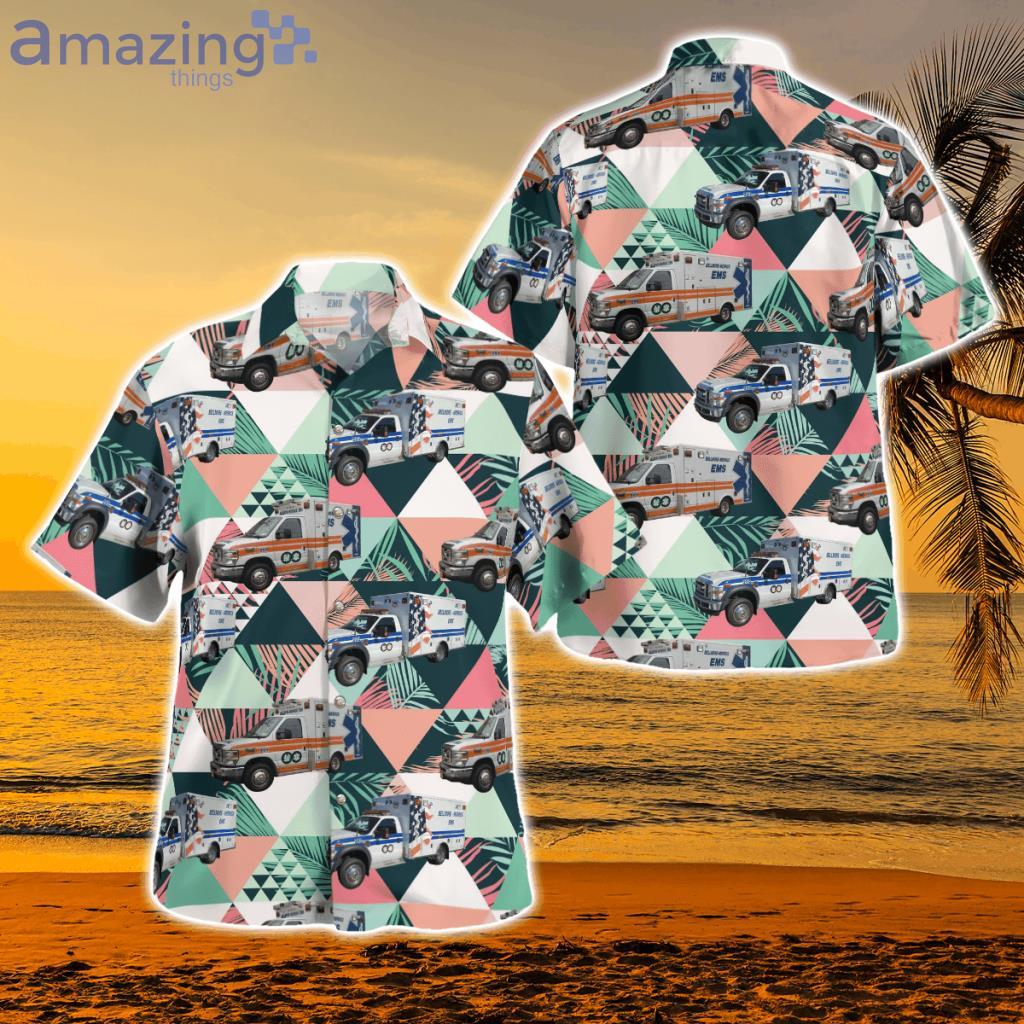 Bellmore, New York, Bellmore-Merrick Ems Hawaiian Shirt - DLTD2504BG05 Bellmore, New York, Bellmore-Merrick EMS Hawaiian Shirt