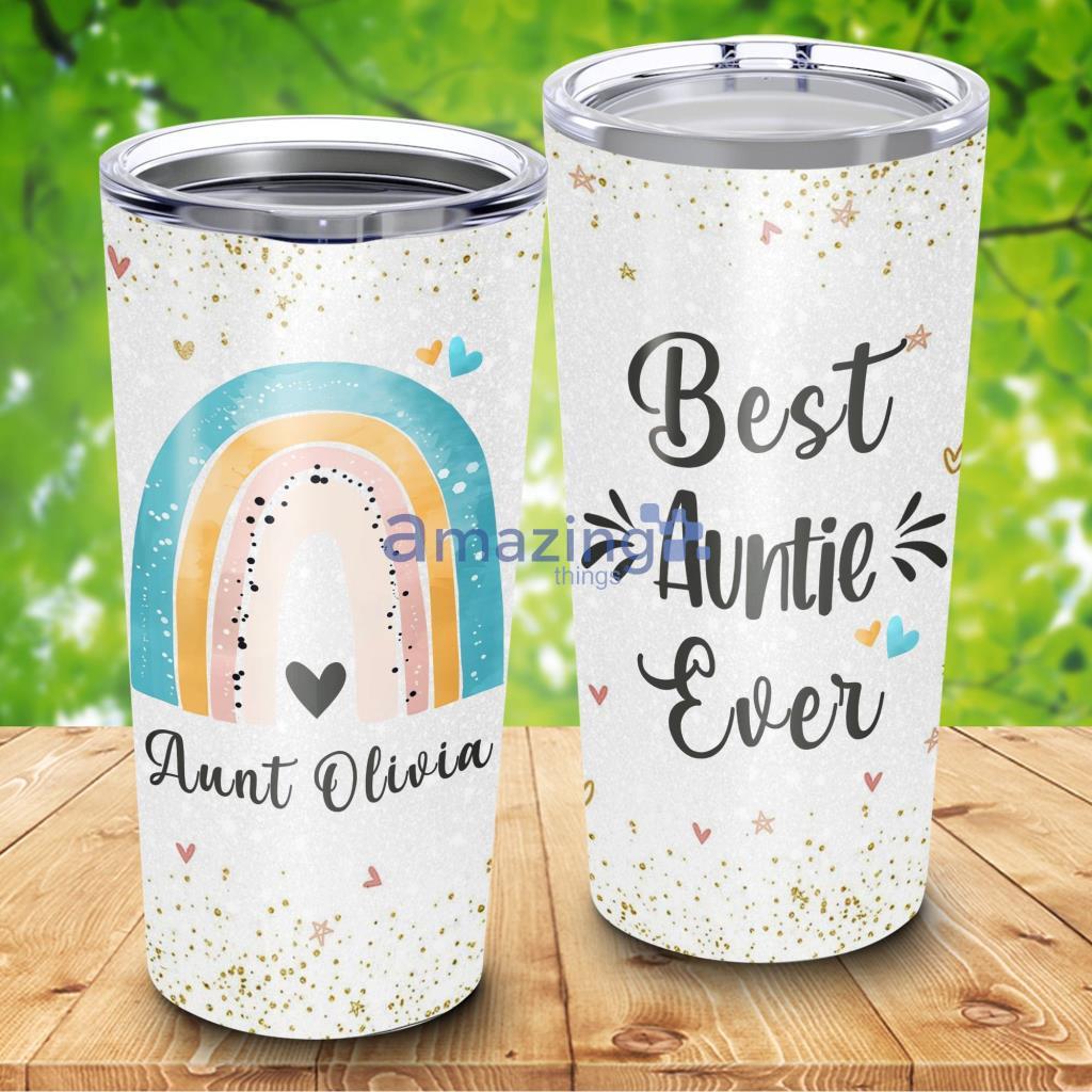 Best Auntie Ever Boho Rainbow Custom Name - Best Auntie Ever Boho Rainbow Custom Name 20Oz Tumbler_2768