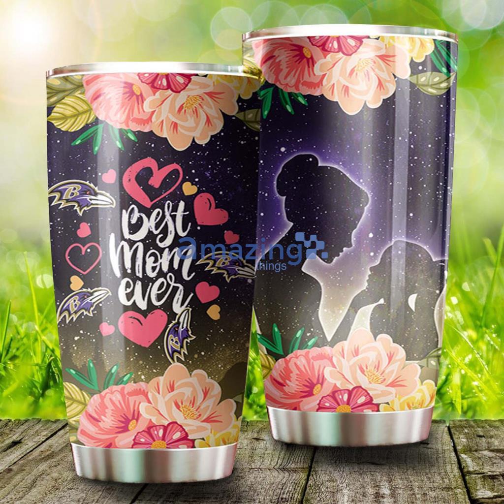 Best Mom Ever Cool Flower Baltimore Ravens NFL Tumbler - Best Mom Ever Cool Flower Baltimore Ravens NFL Tumbler