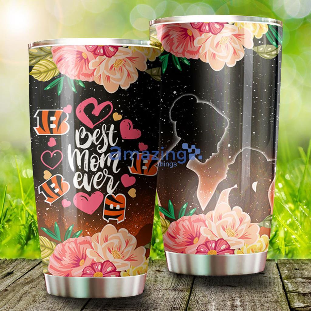 Best Mom Ever Cool Flower Cincinnati Bengals NFL Tumbler - Best Mom Ever Cool Flower Cincinnati Bengals NFL Tumbler