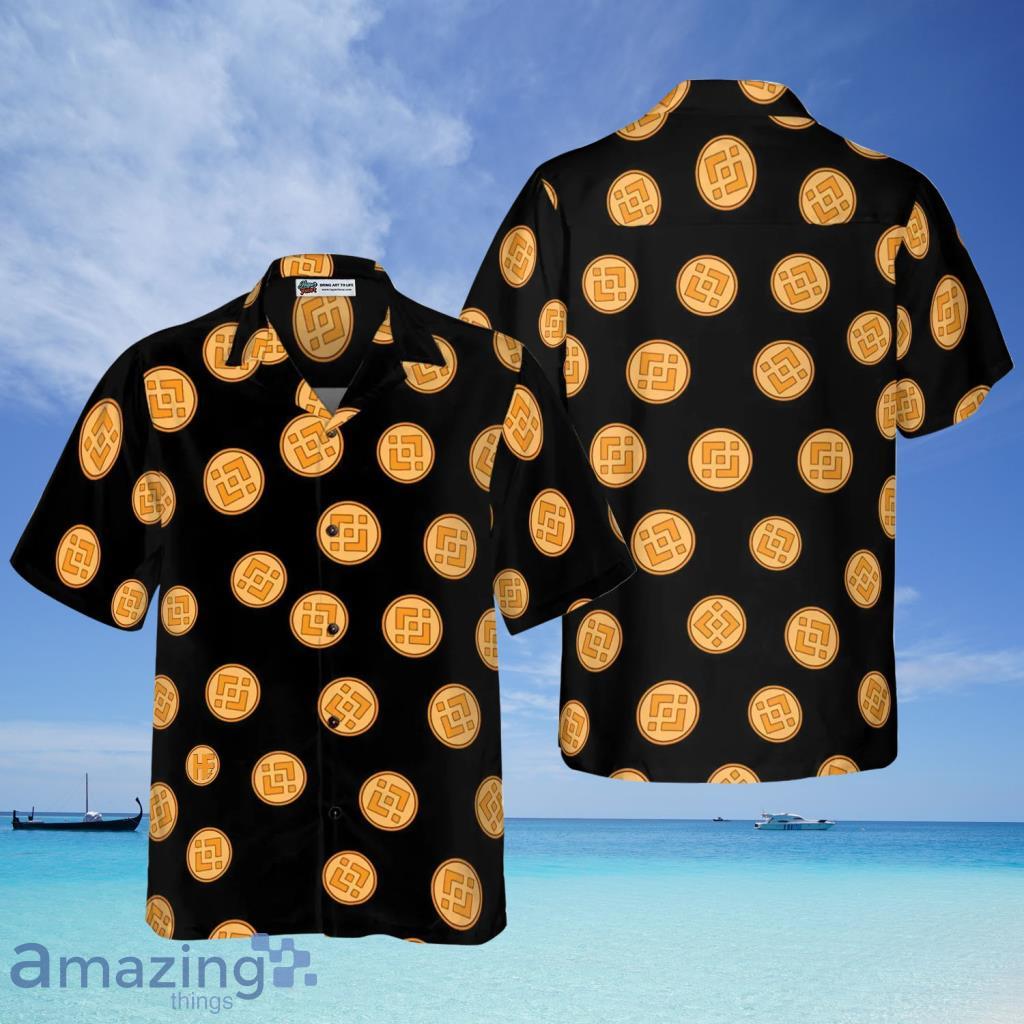 Binance Coin Logo Pattern Art Hawaiian Shirt - Binance Coin Logo Pattern Art Hawaiian Shirt
