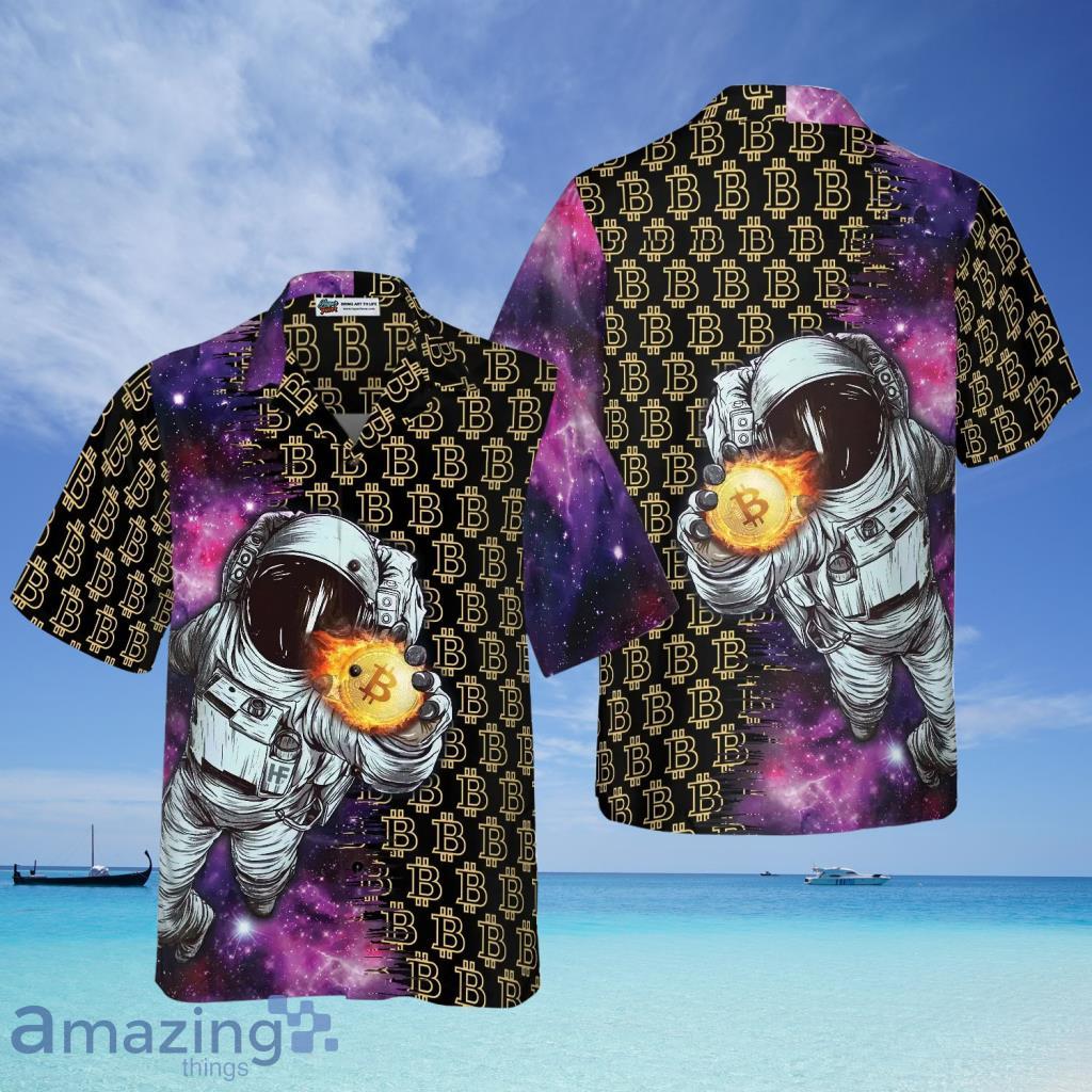 Bitcoin In The Galaxy Hawaiian Shirt - Bitcoin In The Galaxy Hawaiian Shirt