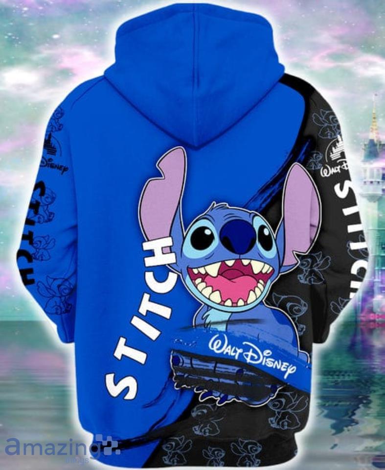 Black & Blue Stitch Lovely All Over Print 3D Hoodie Product Photo 1 Black & Blue Stitch Lovely All Over Print 3D Hoodie Product Photo 1