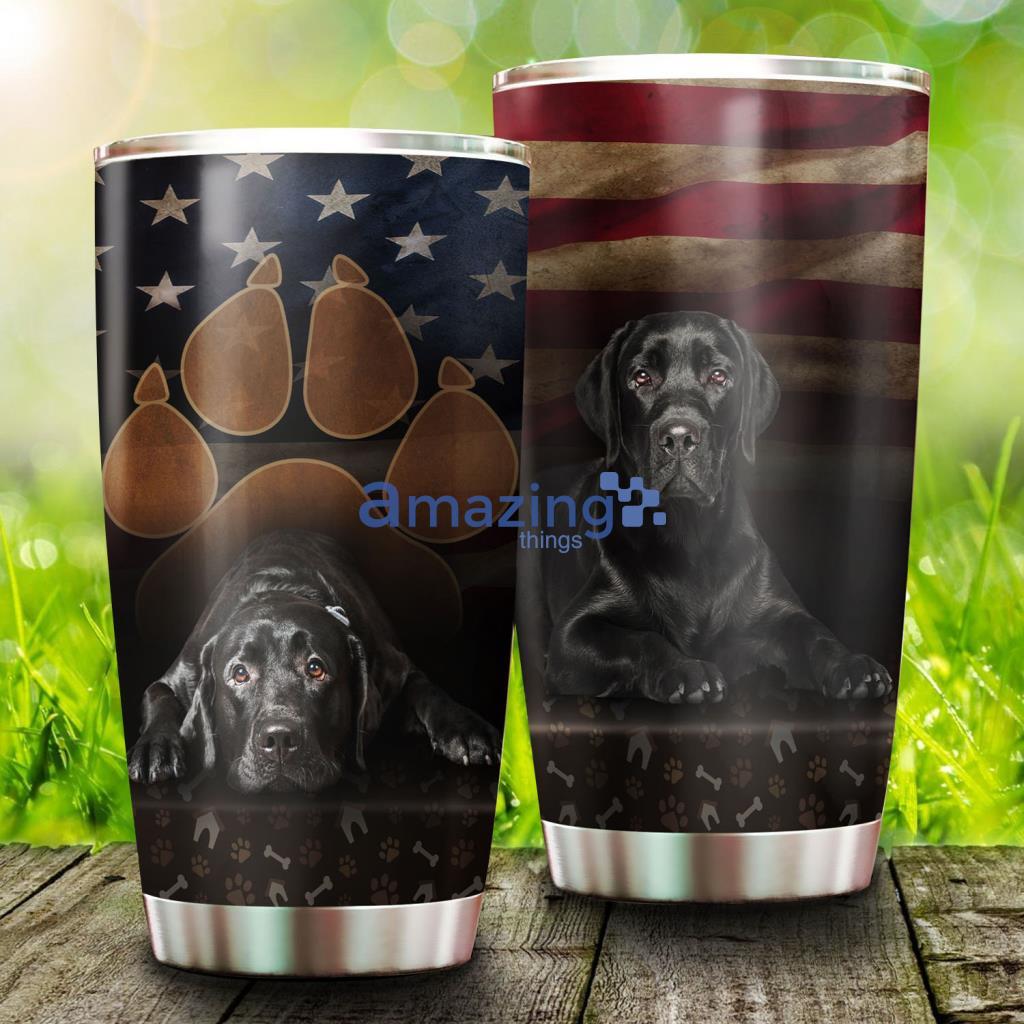 Black Labrador Dog Stainless Steel Tumbler - Black Labrador Dog Stainless Steel Tumbler