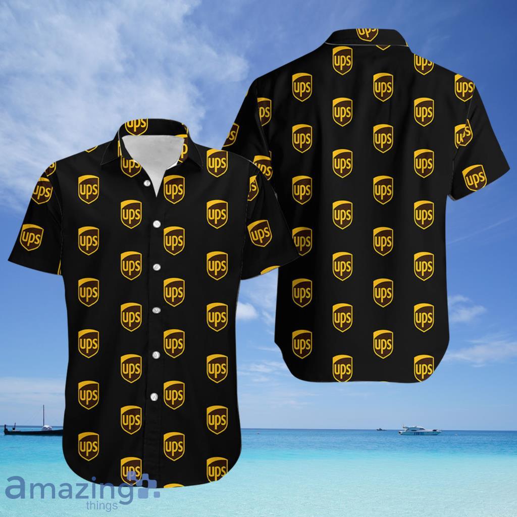 Black UPS Tropical Hawaiian Shirt - Black UPS Tropical Hawaiian Shirt