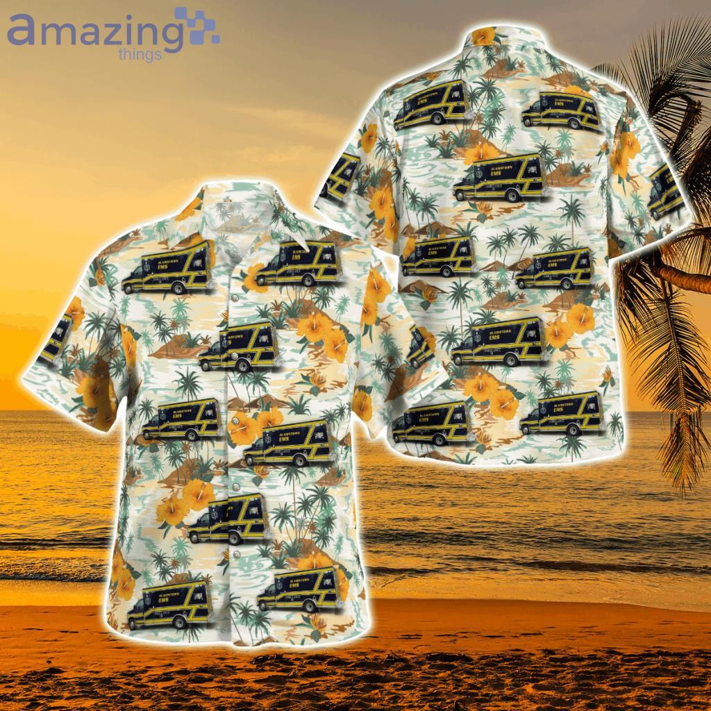 Blairstown Ambulance, Blairstown, Iowa Hawaiian Shirt - Blairstown Ambulance, Blairstown, Iowa Hawaiian Shirt NLMP1107BG01