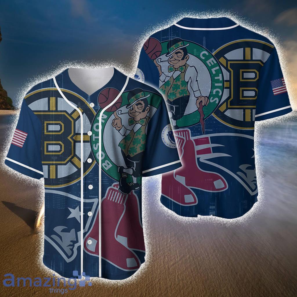 Blue Boston Sports Baseball Jerseys  For Men And Women - Blue Boston Sports Baseball Jerseys  For Men And Women
