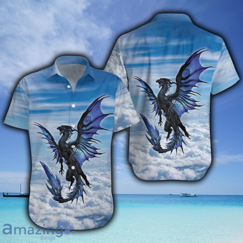 Blue Dragon On Blue Sky Hawaii Shirt - Blue Dragon On Blue Sky Hawaii Shirt