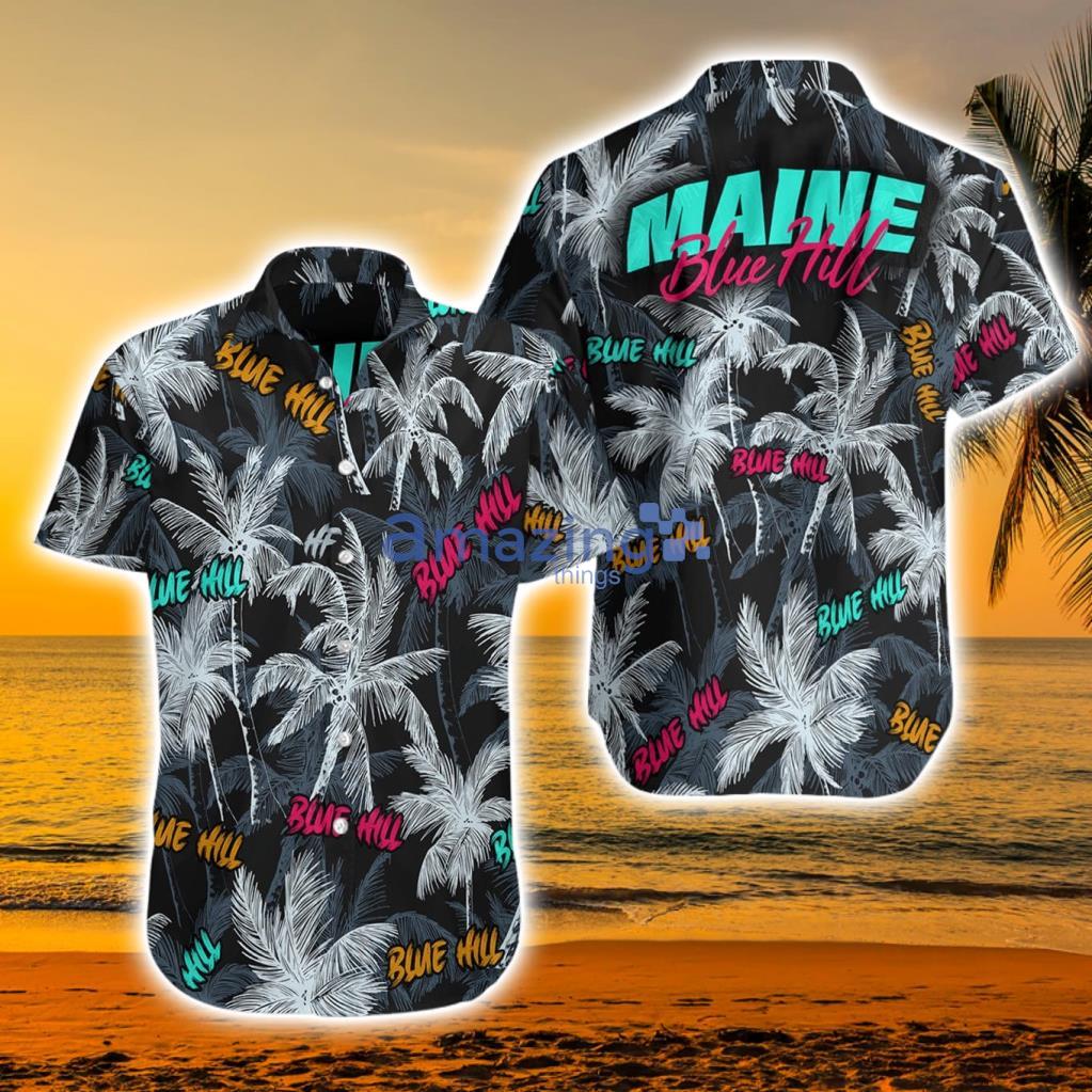 Blue Hill Beach Coconut Tree Seamless Hawaiian Shirt - Blue Hill Beach Coconut Tree Seamless Hawaiian Shirt, Best Gift For lover, Friend, Family_7475
