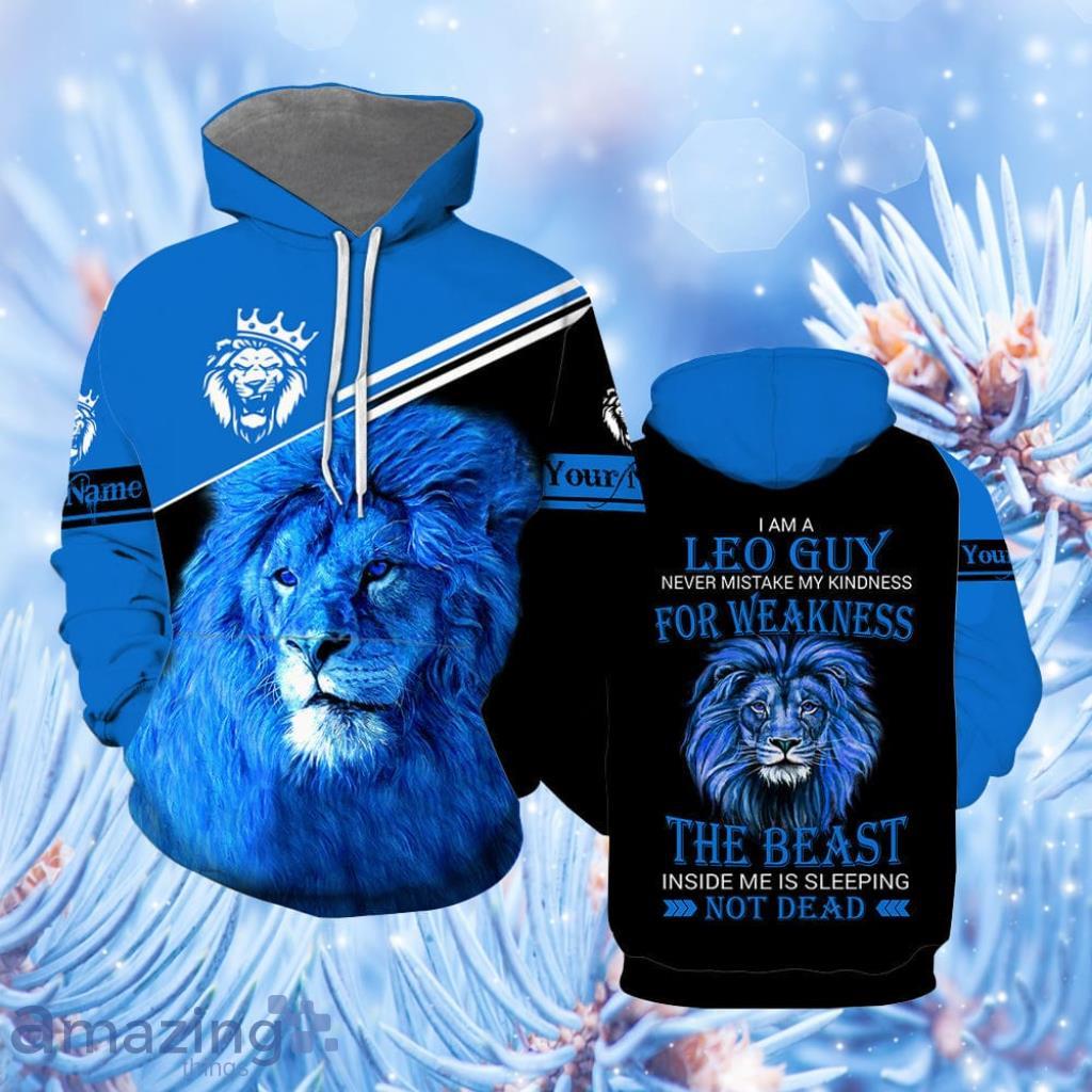 Blue King Lion Leo Guy Custom Name  3D All Over Print - Blue King Lion Leo Guy Custom Name All Over Print  For Men & Women  CN2221
