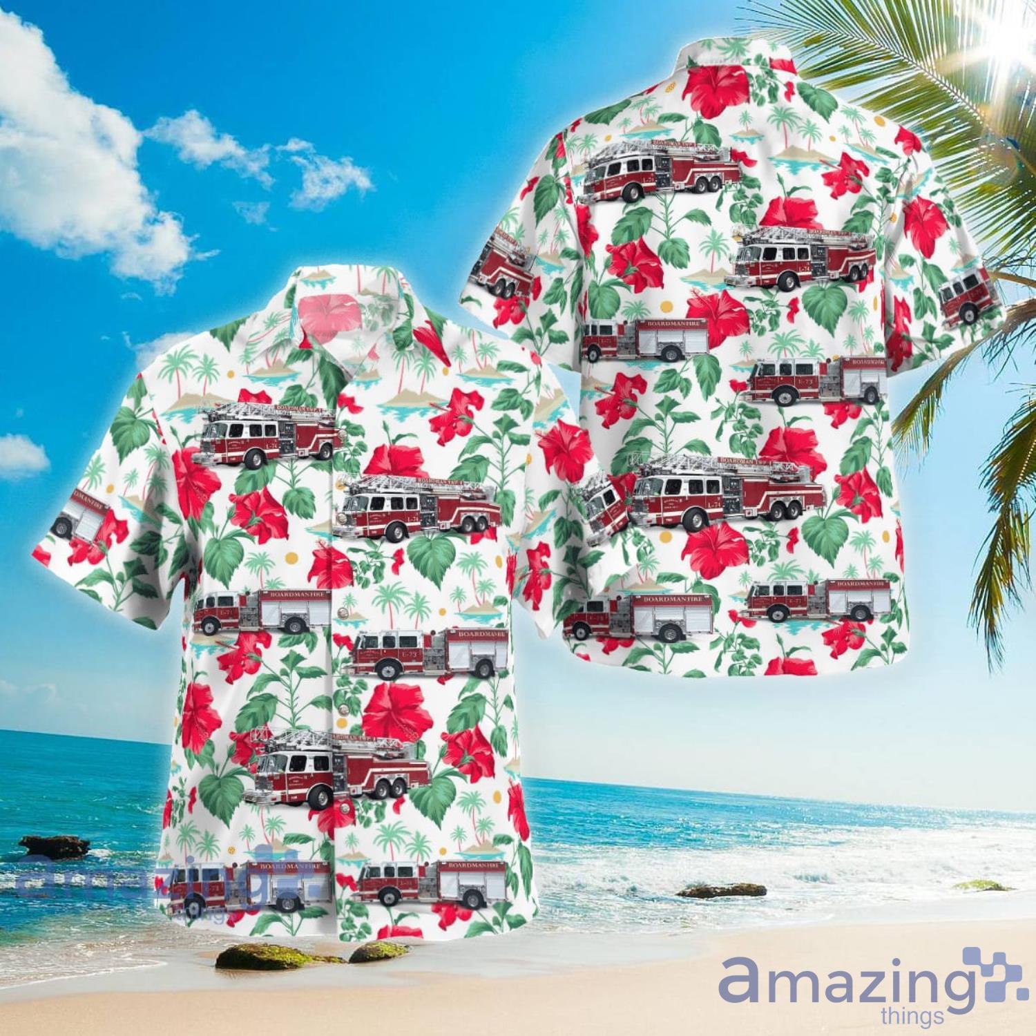 Boardman Ohio Boardman Township Fire Department Flower Hawaiian Shirt Aloha Summer Gift For Men And Women Product Photo 1