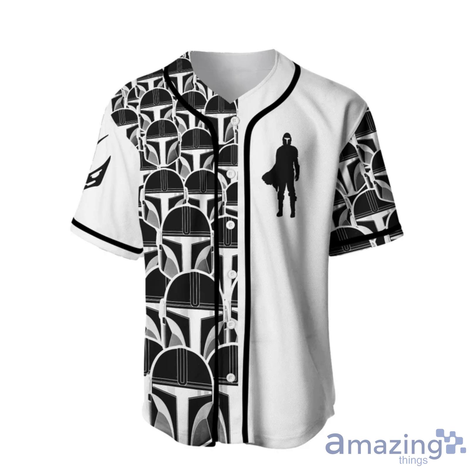 Boba Fett Star Wars The Mandalorian Black All Over Print 3D Baseball Jersey Shirt image Boba Fett Star Wars The Mandalorian Black All Over Print 3D Baseball Jersey Shirt Product Photo 2