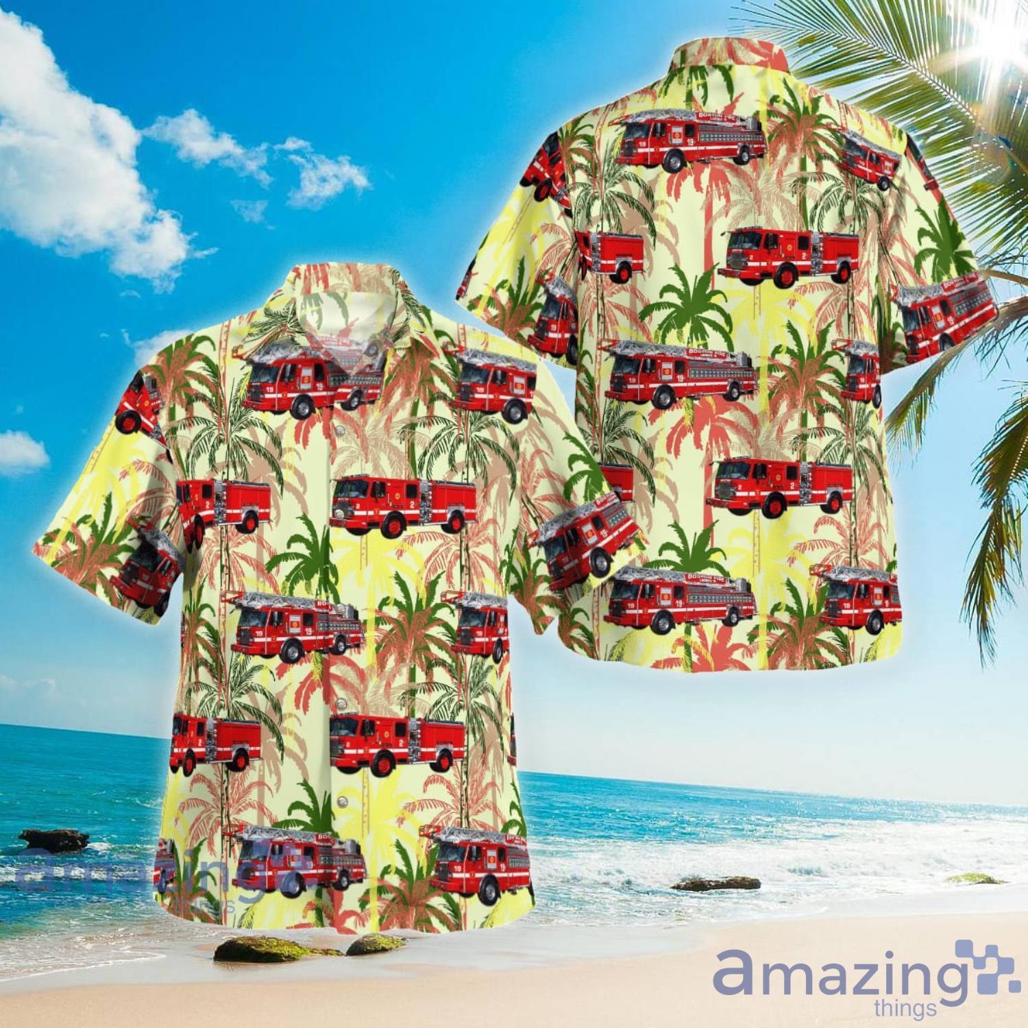 Boston Massachusetts Boston Fire Department Engine 2 Ladder 19 Hawaiian Shirt Aloha Summer Gift For Men And Women Product Photo 1