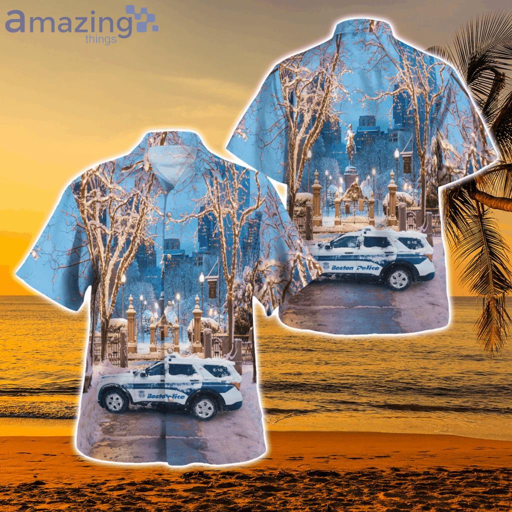 Boston Police Vehicles Hawaiian Shirt - BCTT0907BG11 Boston Police Vehicles Hawaiian Shirt