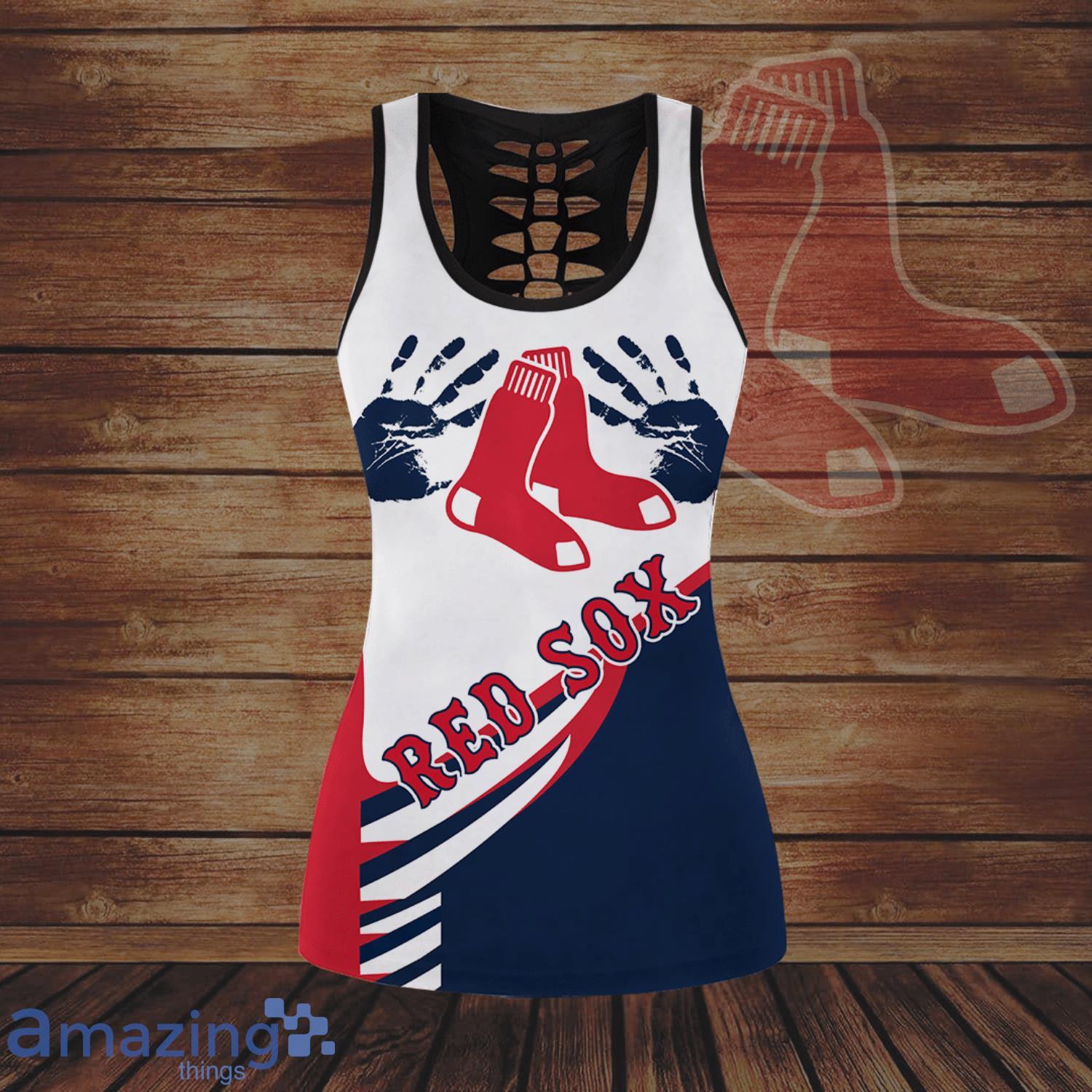 Boston Red Sox All Over Print 3D Combo Hollow Tank Top And Leggings For  Women