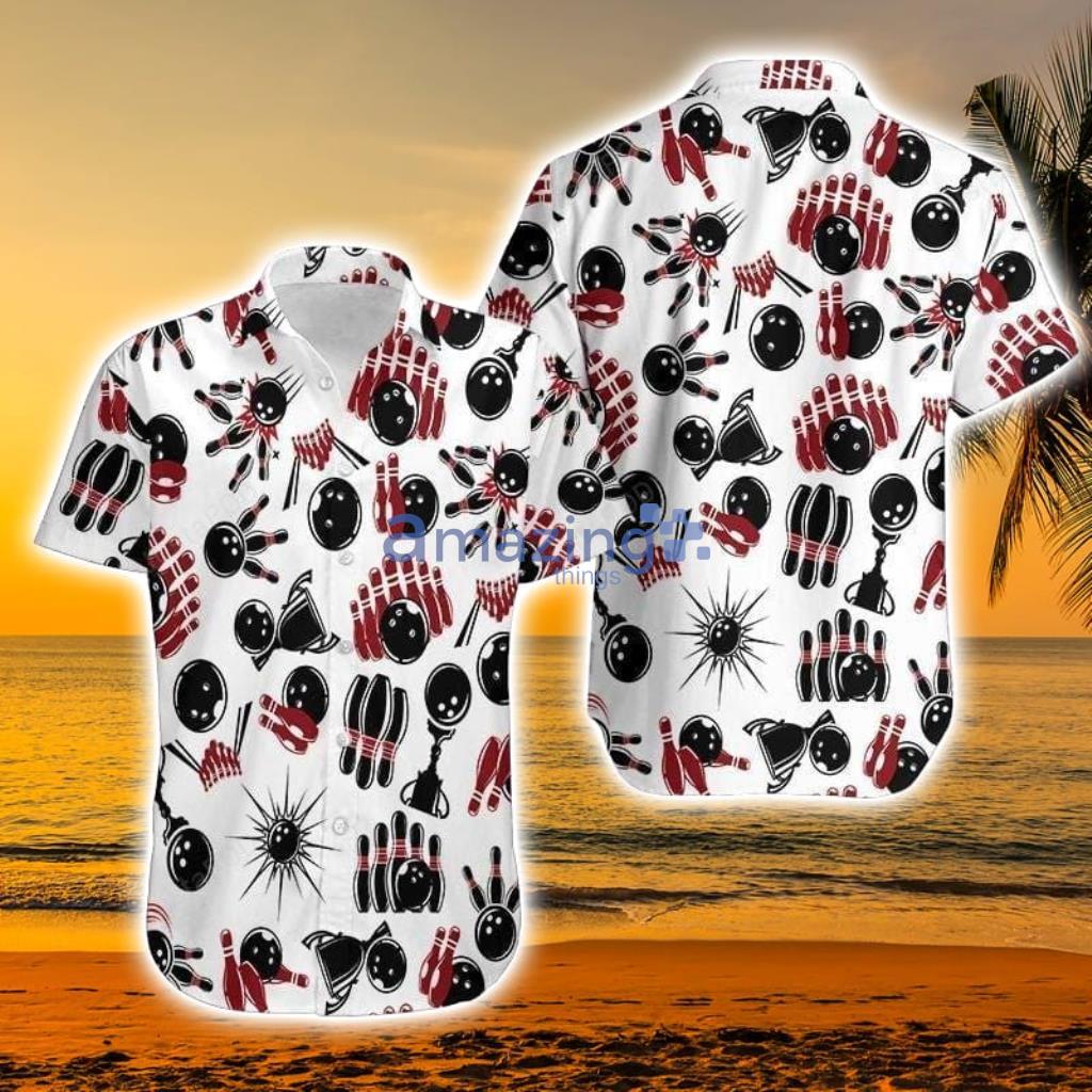 Bowling Black and Red Unisex Hawaiian Aloha Shirt - Bowling Black and Red Unisex Hawaiian Aloha Shirts #DH_9340