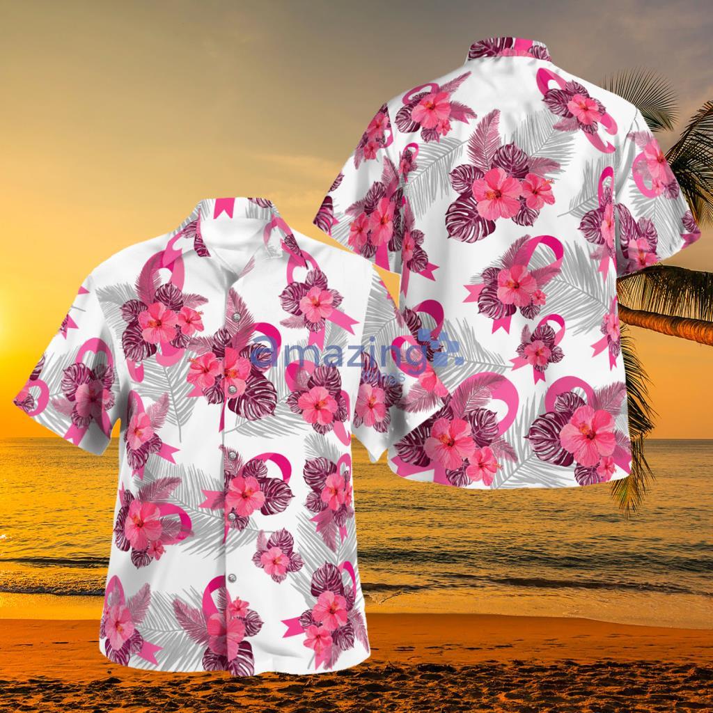 Breast Cancer Awareness Tropical Aloha Hawaiian Shirt - Breast Cancer Awareness Tropical Aloha Hawaiian Shirt