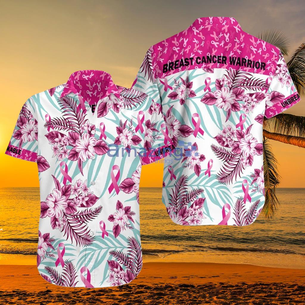 Breast Cancer Awareness Tropical Hawaiian Shirt - Breast Cancer Awareness Tropical Hawaiian Shirt