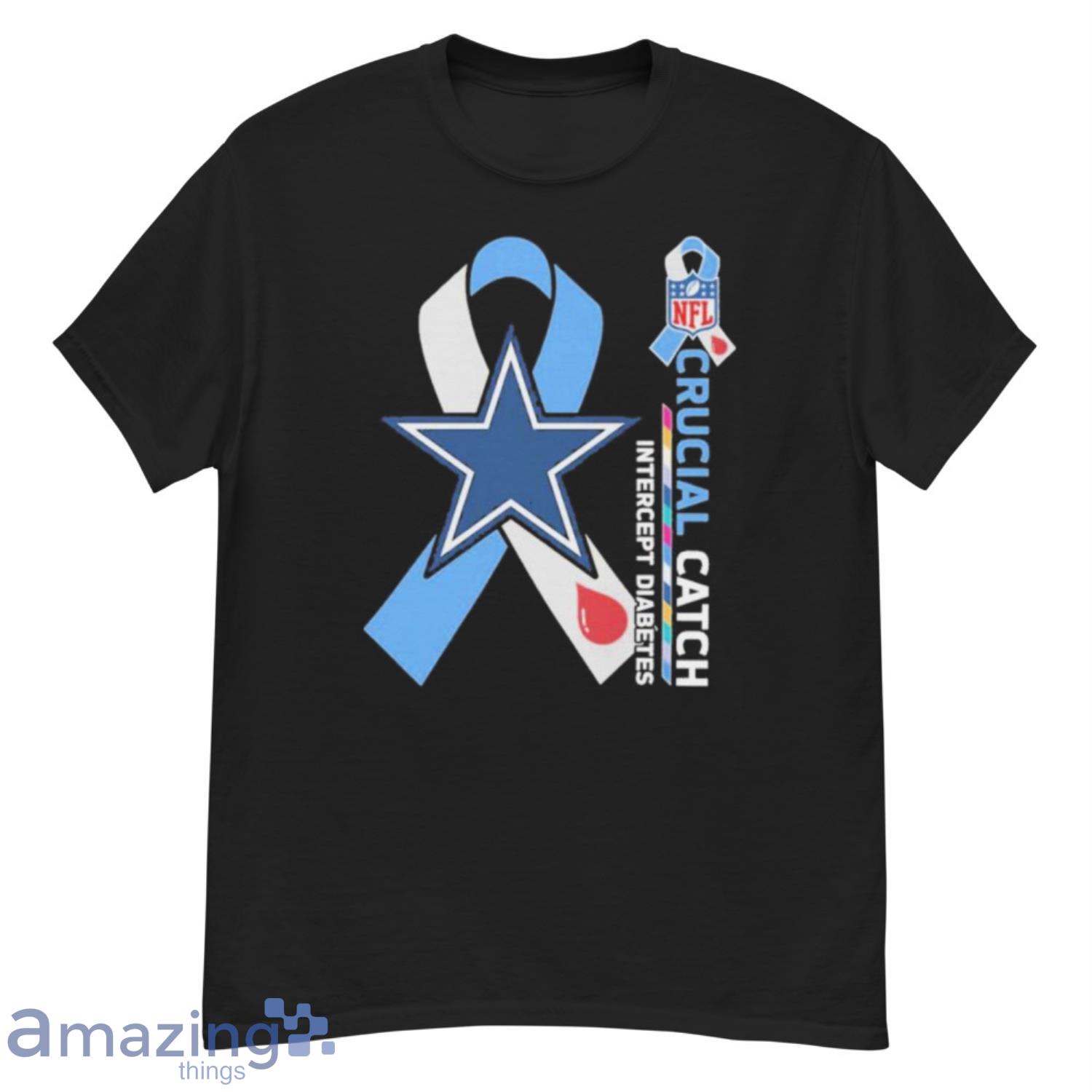 Design 2023 Dallas Cowboys Crucial Catch Intercept Cancer T-Shirt