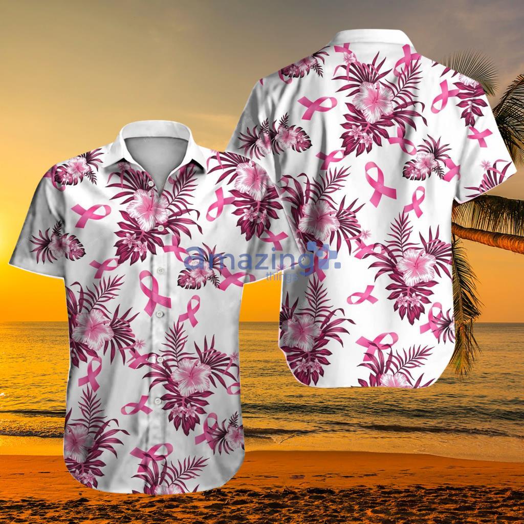 Breast Cancer Tropical Hawaiian Shirt - Breast Cancer Tropical Hawaiian Shirt