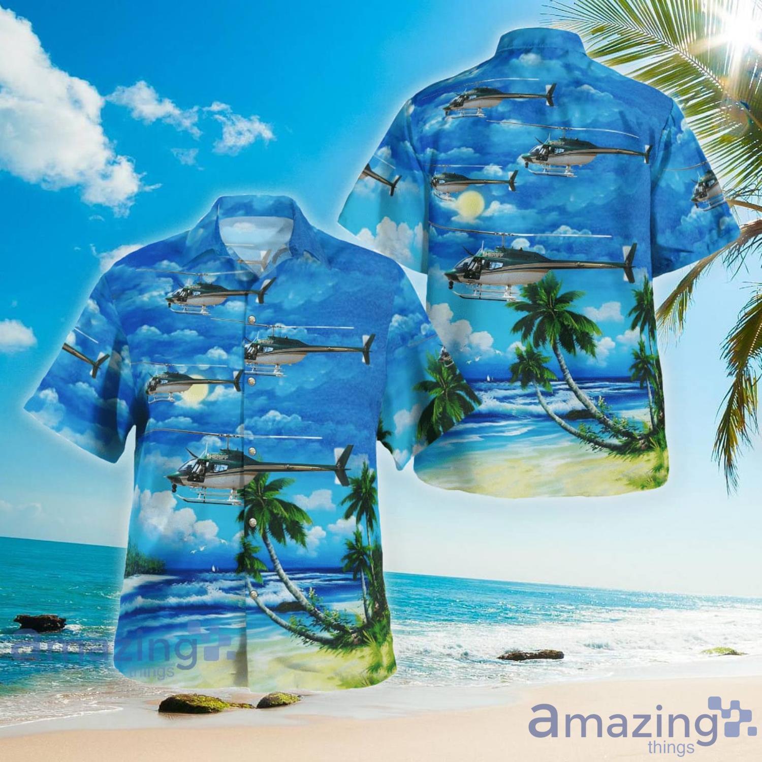 Brevard County Sheriff Department Bell OH-58A Kiowa Hawaiian Shirt Aloha Summer Gift Product Photo 1