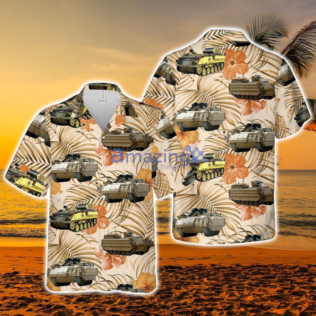 British Army Bulldog Combat Vehicle Hawaiian Shirt - British Army Bulldog FV430 Combat Vehicle Hawaiian Shirt