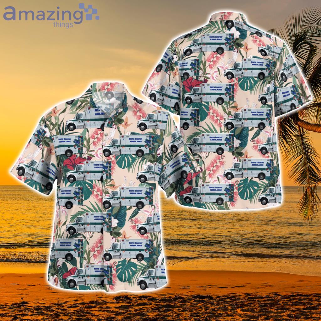Brookhaven, New York, South Country Ambulance Hawaiian Shirt - DLTD1804BG02 Brookhaven, New York, South Country Ambulance Hawaiian Shirt