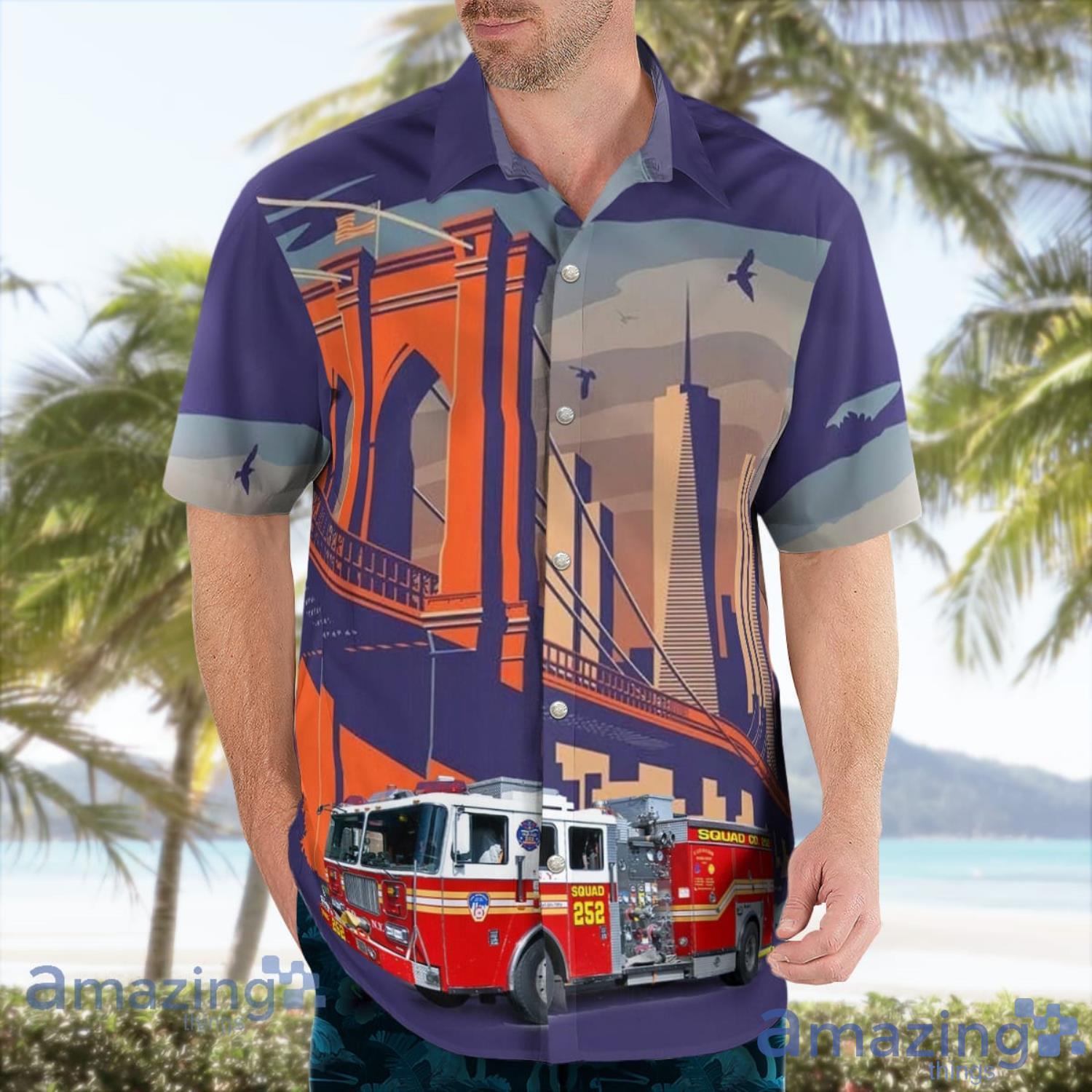 New York Giants Hawaiian Button Up Shirt