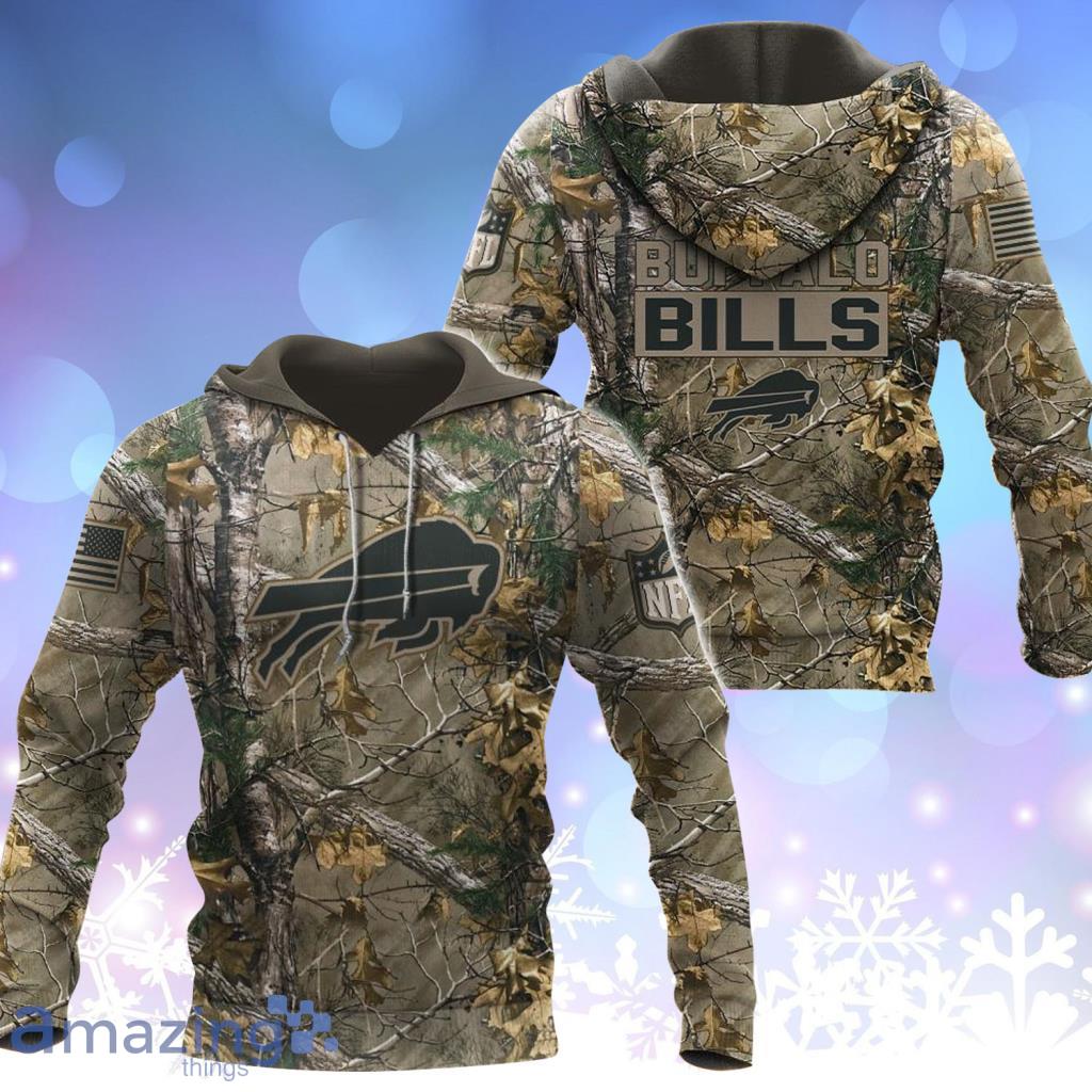 Buffalo Bills 3D Camo Veteran Hoodie, Shirt